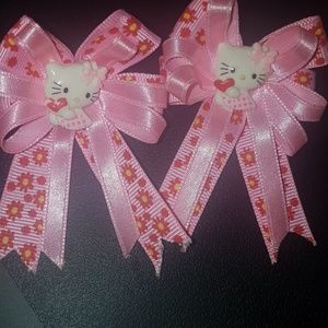Hello Kitty Hair Clips Bows.